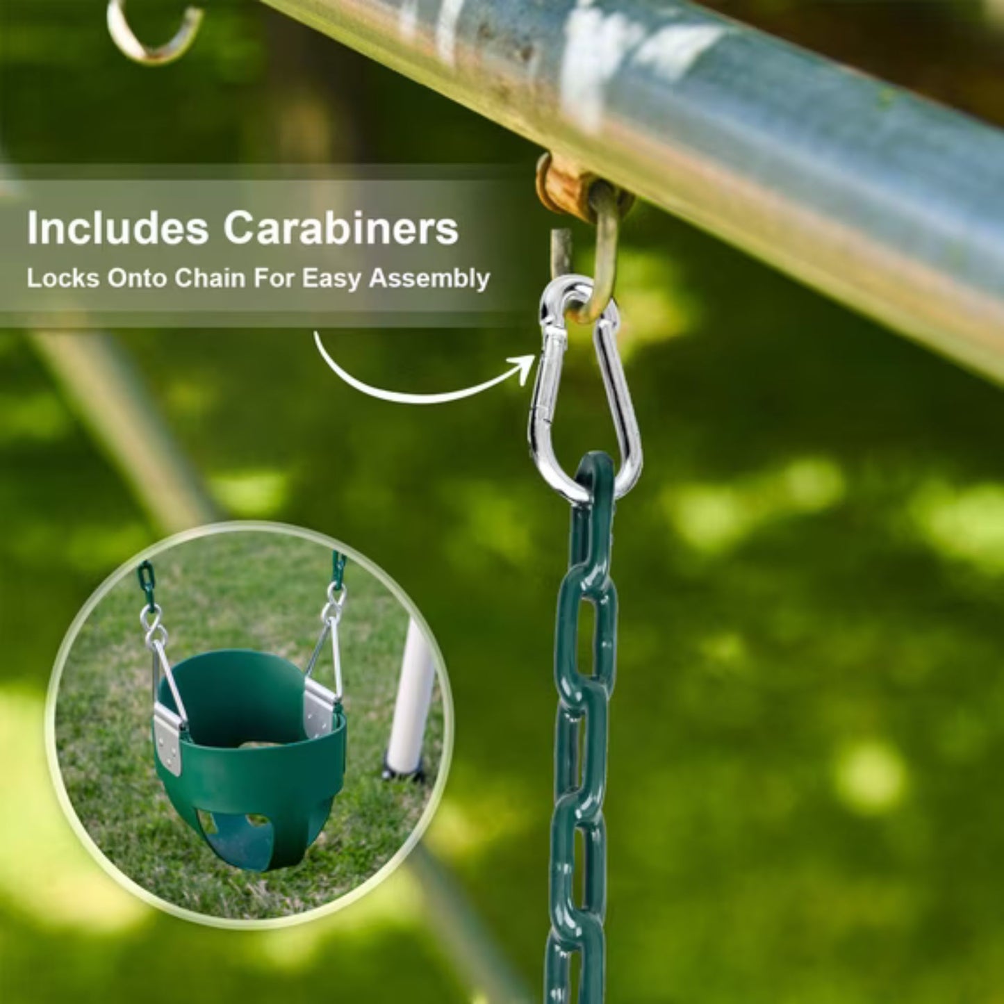 High-Back Full Bucket Toddler Swing CPC Safety Approval Max Weight 100KG 兒童全包圍高背防夾手吊籃鞦韆