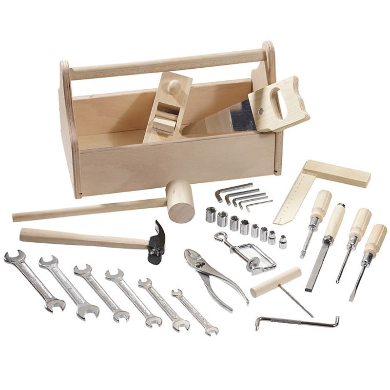 Howa Children's Wooden Workbench with Tools Box Set 兒童木工作台與工具箱套裝