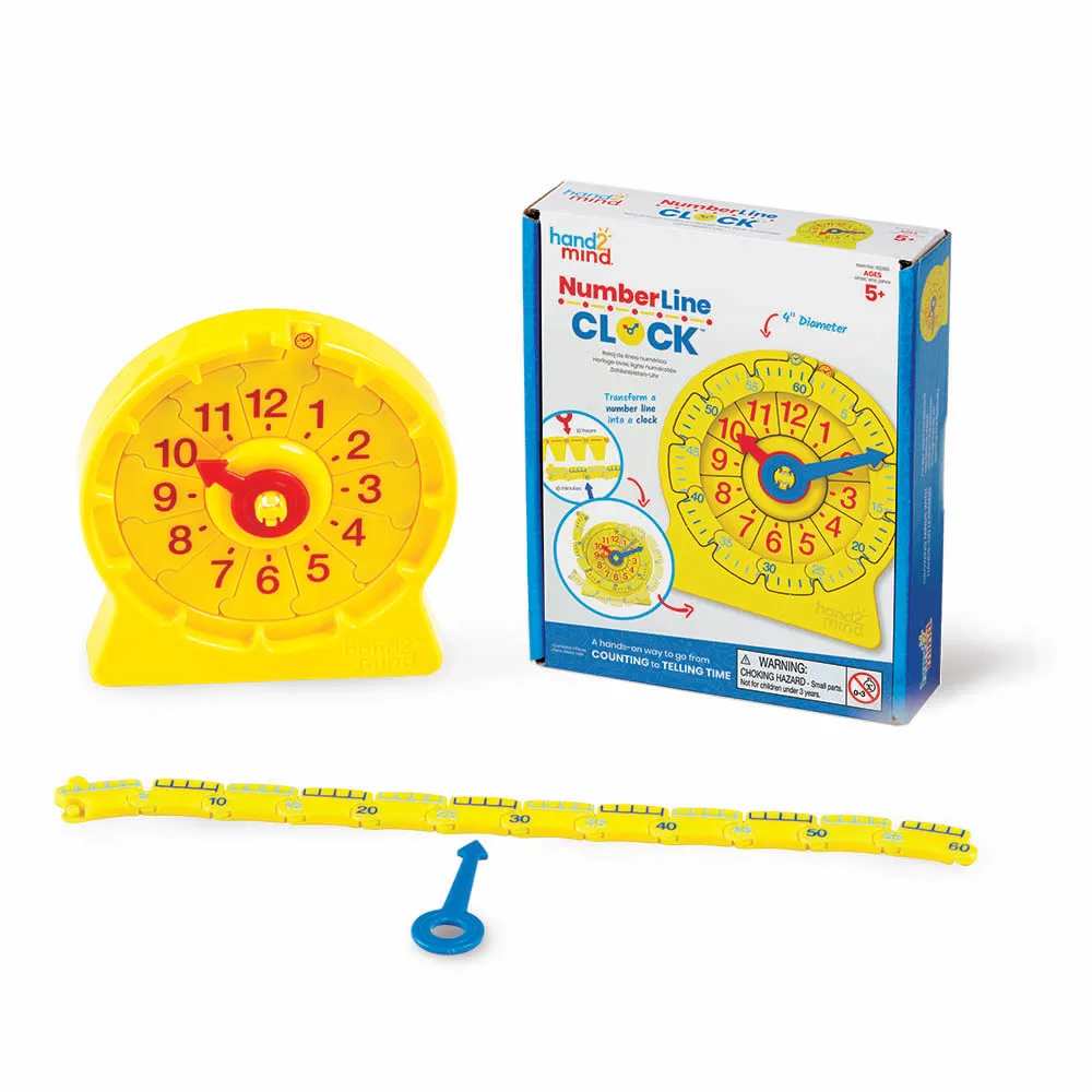 hand2mind NumberLine Clock Mini Student Clock