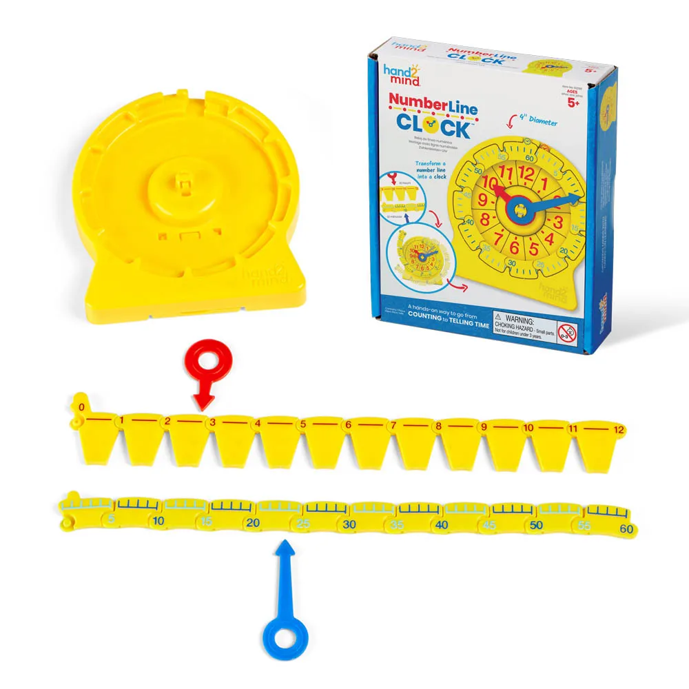 hand2mind NumberLine Clock Mini Student Clock