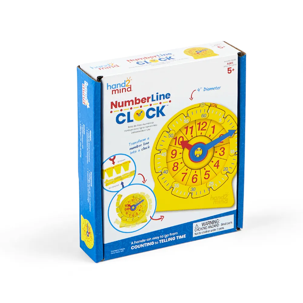hand2mind NumberLine Clock Mini Student Clock