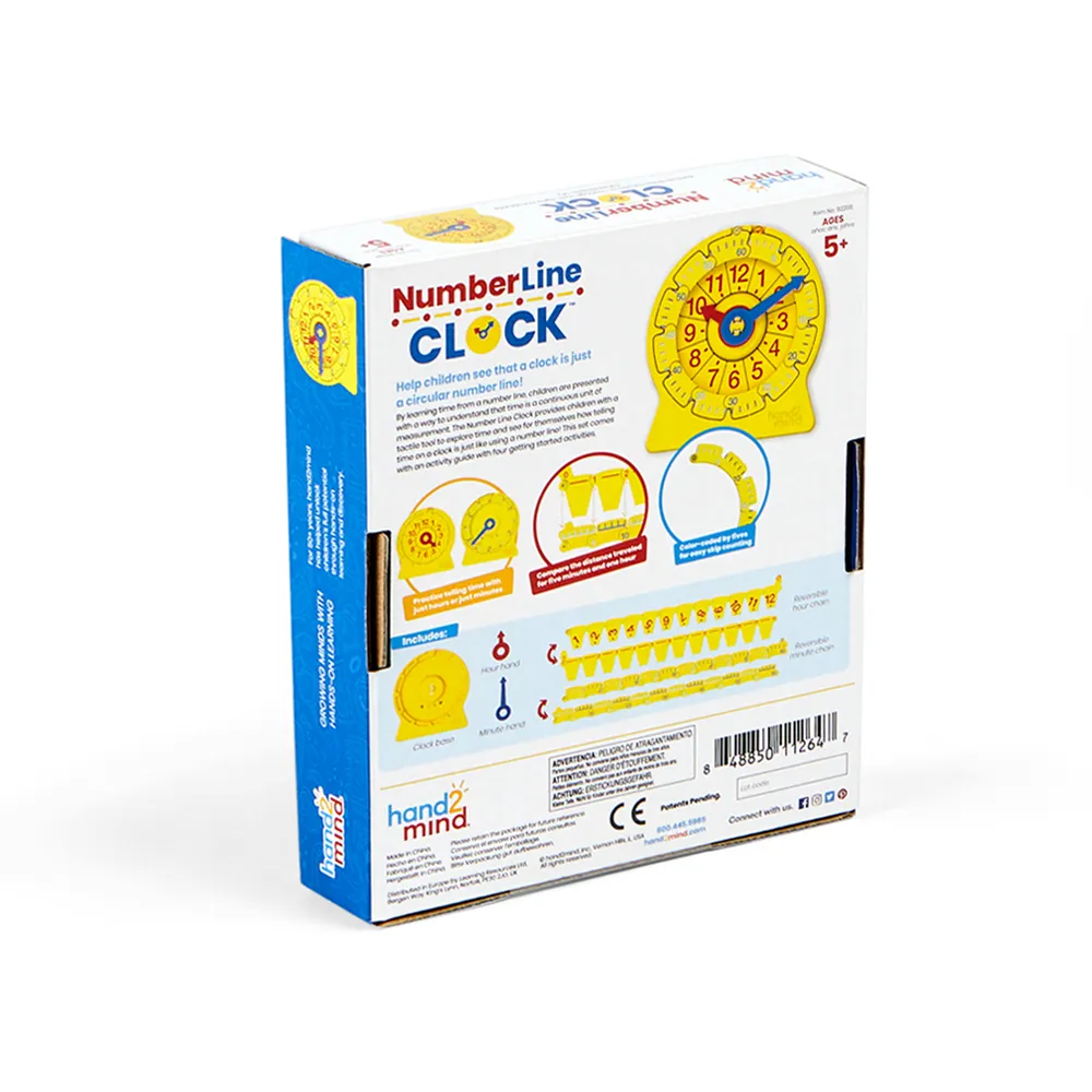 hand2mind NumberLine Clock Mini Student Clock