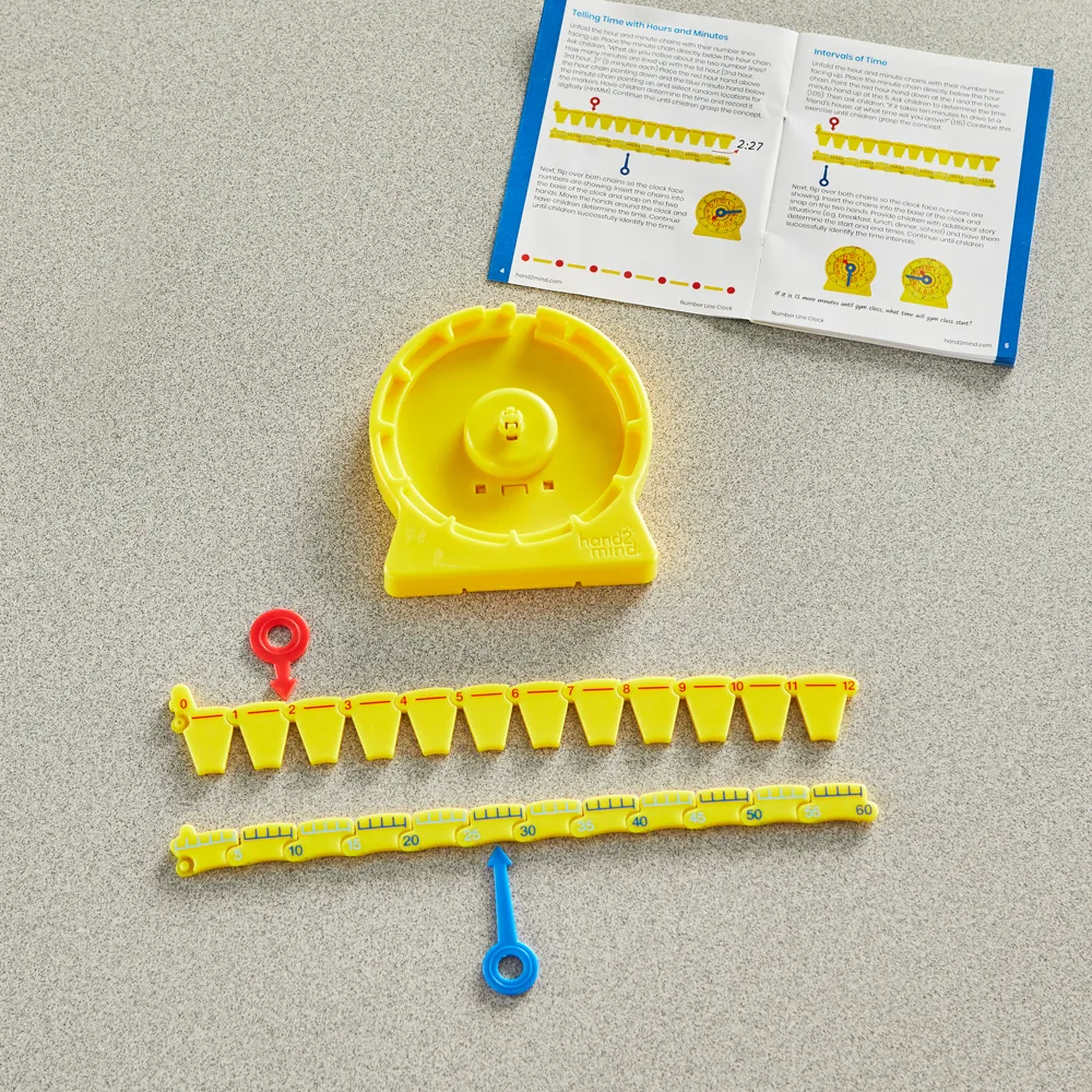 hand2mind NumberLine Clock Mini Student Clock