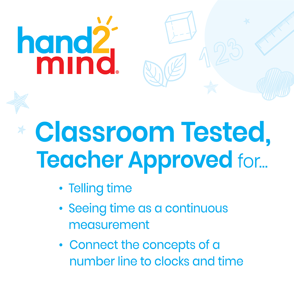 hand2mind NumberLine Clock Mini Student Clock