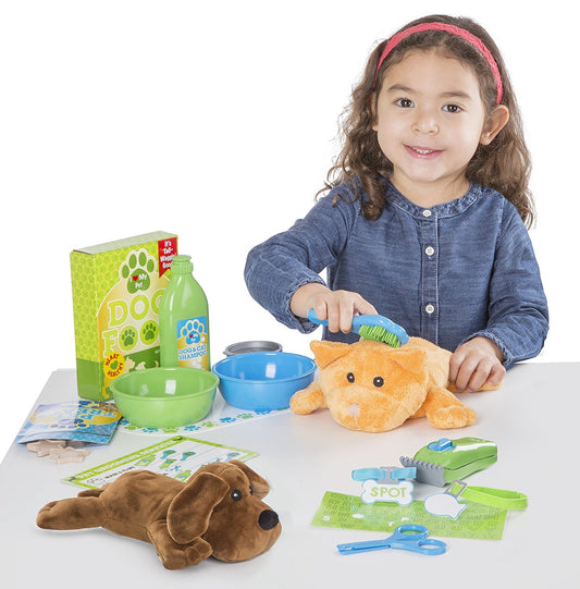 Melissa & Doug Feeding & Grooming Pet Care Play Set 餵養及美容寵物護理扮演玩具