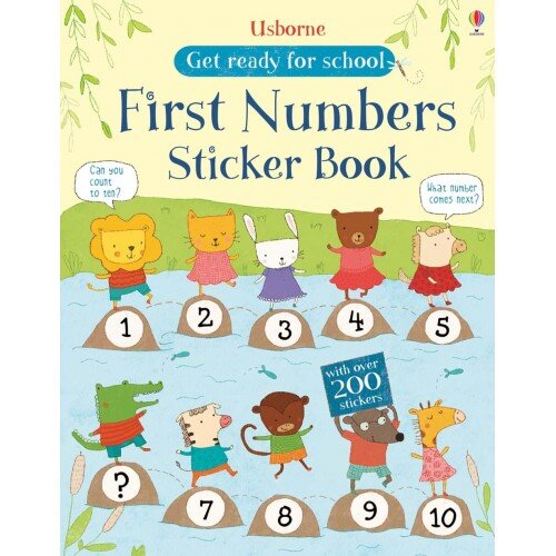 Usborne Get Ready for School First Numbers Sticker Book 數字 學前準備系列貼紙書