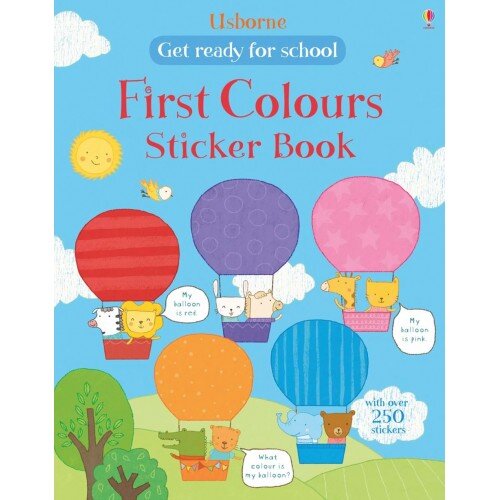 First Coloring Sticker Usborne Get Ready for School First Colours Sticker Book 顏色 學前準備系列貼紙書 ...