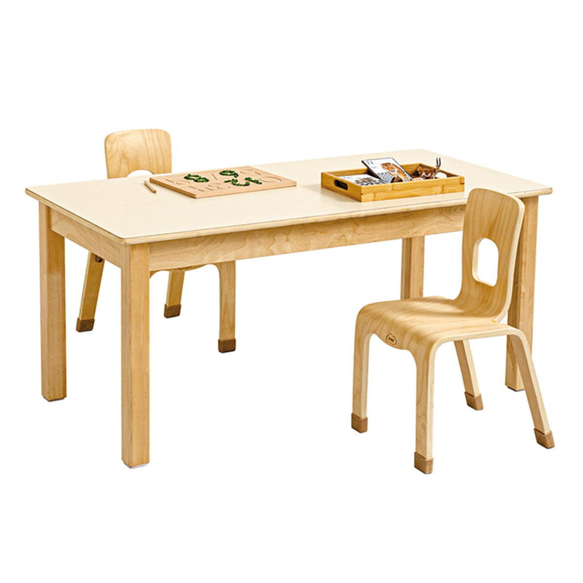 KJY 120x60cm Pure White Tabletop Rectangular Table 純白桌面實木長方桌