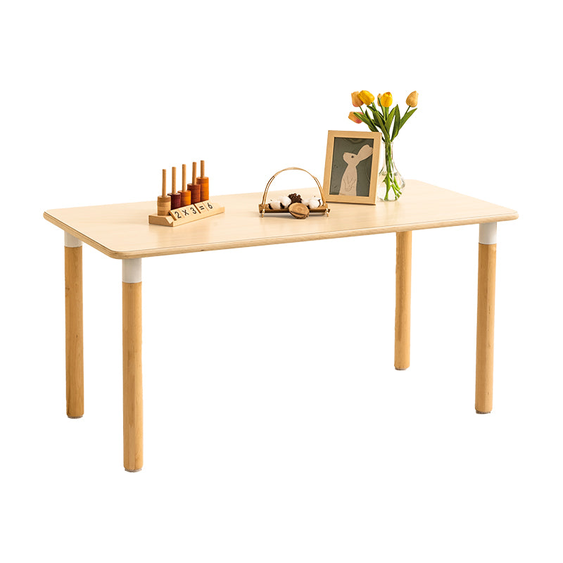 KJY 120x60cm Nature Wood Tabletop Rectangular Table 原木色實木長方桌
