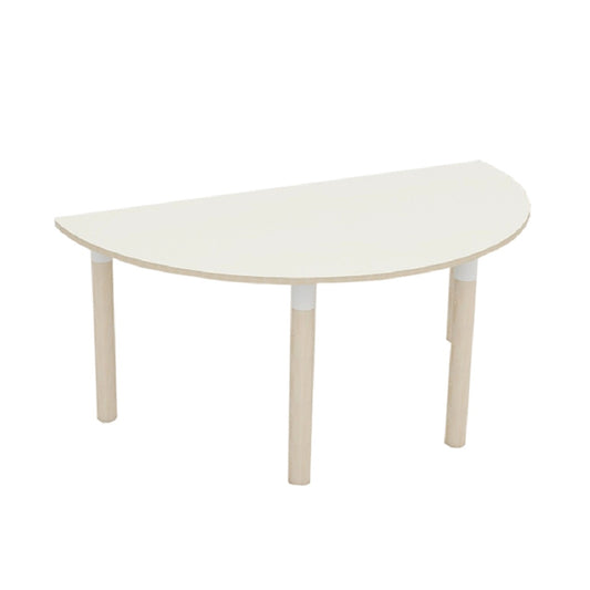 KJY 120x60cm Nature Wood Tabletop Semi-round Table 原木色實木半圓桌