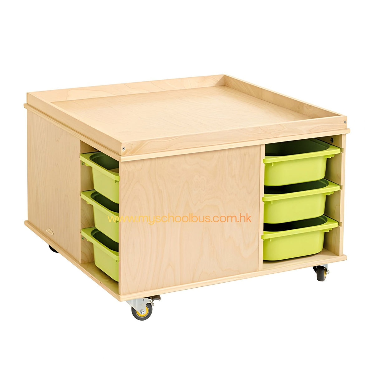 Mobile Activity Play Table with Bins &amp; Casters 移動式多功能玩具桌連收納箱及萬向輪
