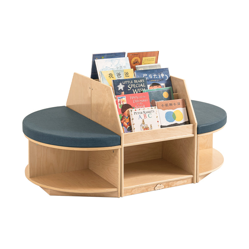 Kids Birch Plywood Reading Island & Storage Bench Set 兒童樺木多層板閱讀島組合 | 可收納長凳套裝