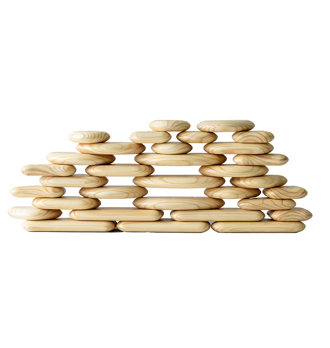 Wooden River Pebble Stacking Blocks Set of 28 件裝 木製鵝卵石造型積木