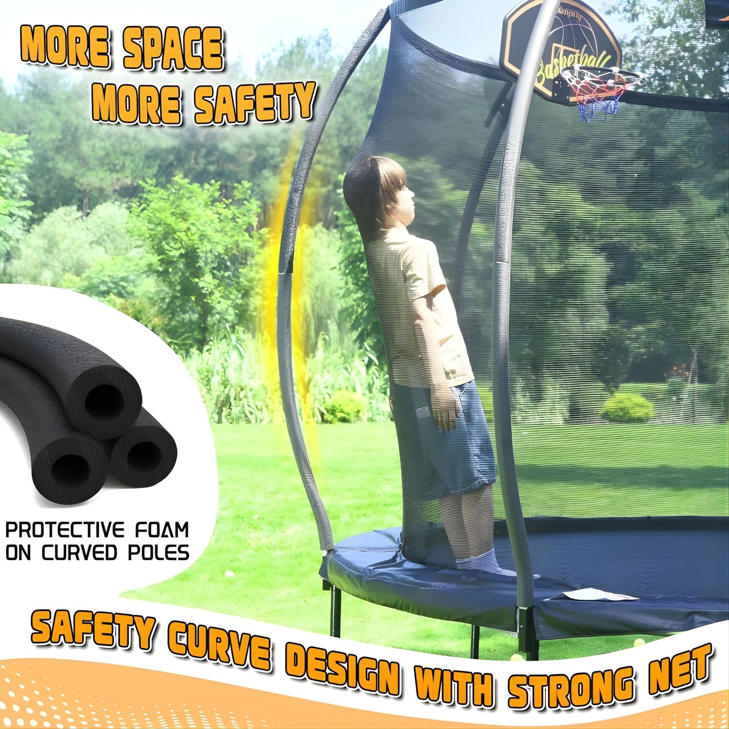 Classic Outdoor Trampoline Heavy Duty with Safety Enclosure Net ASTM Safety Approved 室內戶外經典系列彈床 美國安全標準認證