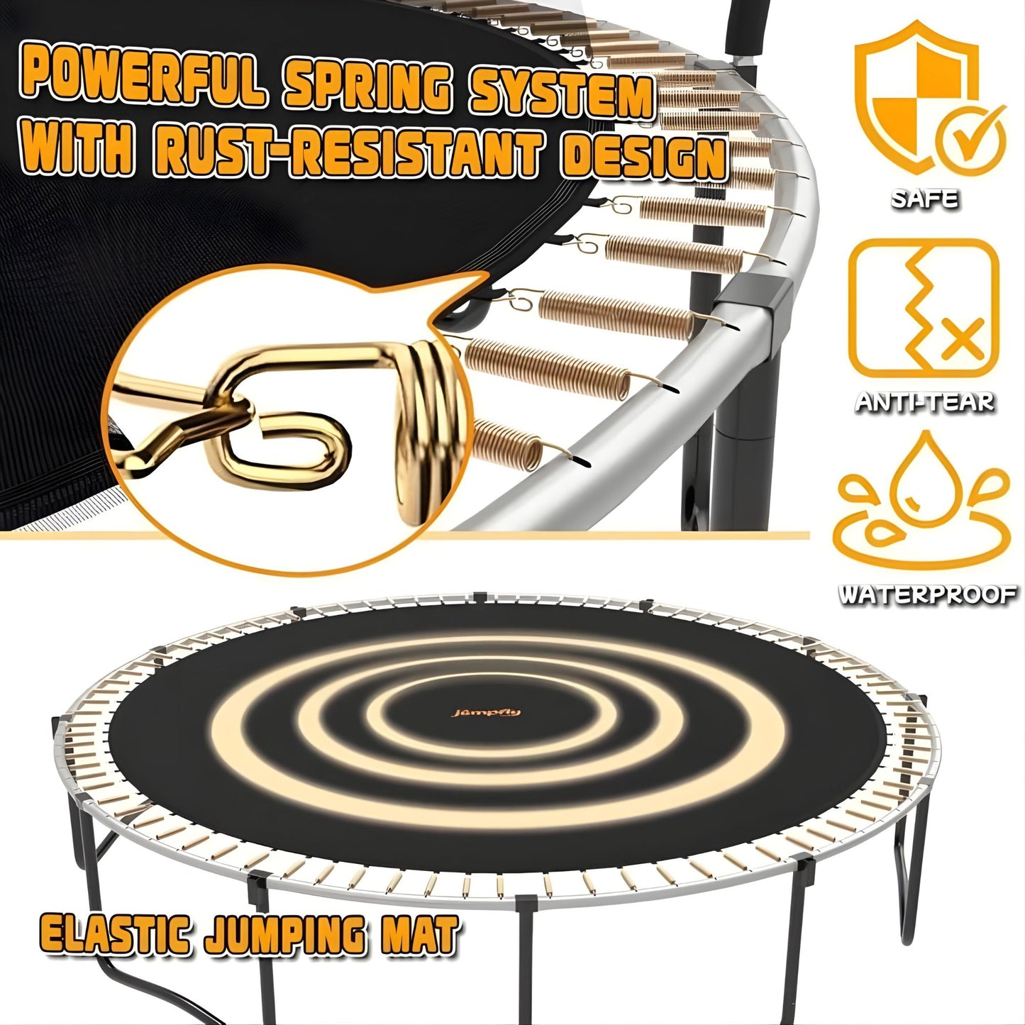 Classic Outdoor Trampoline Heavy Duty with Safety Enclosure Net ASTM Safety Approved 室內戶外經典系列彈床 美國安全標準認證