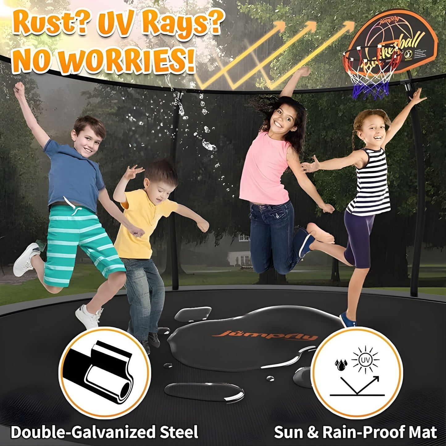 Classic Outdoor Trampoline Heavy Duty with Safety Enclosure Net ASTM Safety Approved 室內戶外經典系列彈床 美國安全標準認證