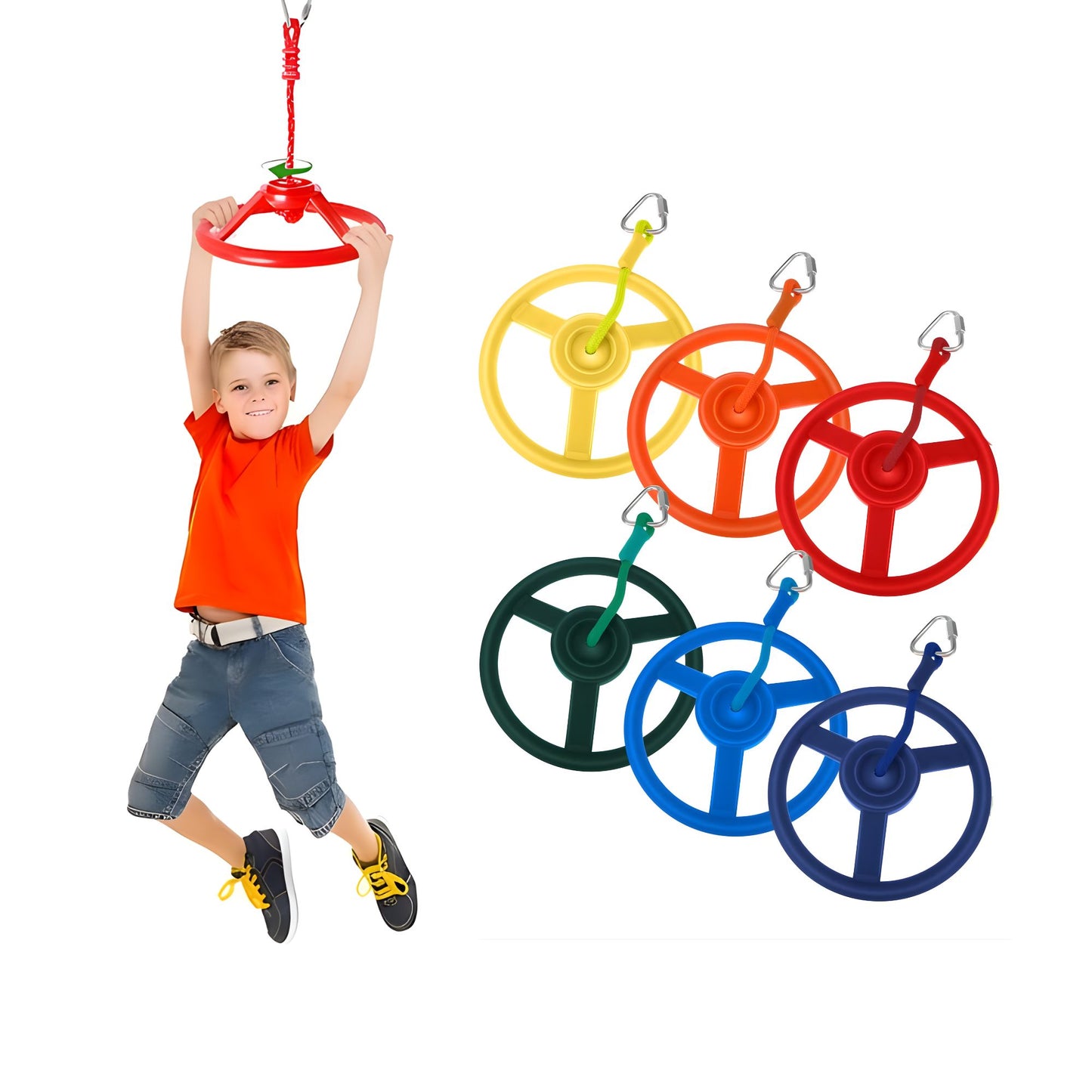 Obstacle Course Attachment Spinning Wheels Max Load 100KG CPC Safety Approval 兒童障礙訓練極限旋轉輪