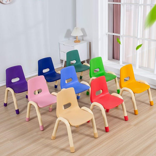 KC Stackable Kindergarten Chair with Beige Metal Legs 可堆疊幼兒園椅子配淺褐色金屬桌腳
