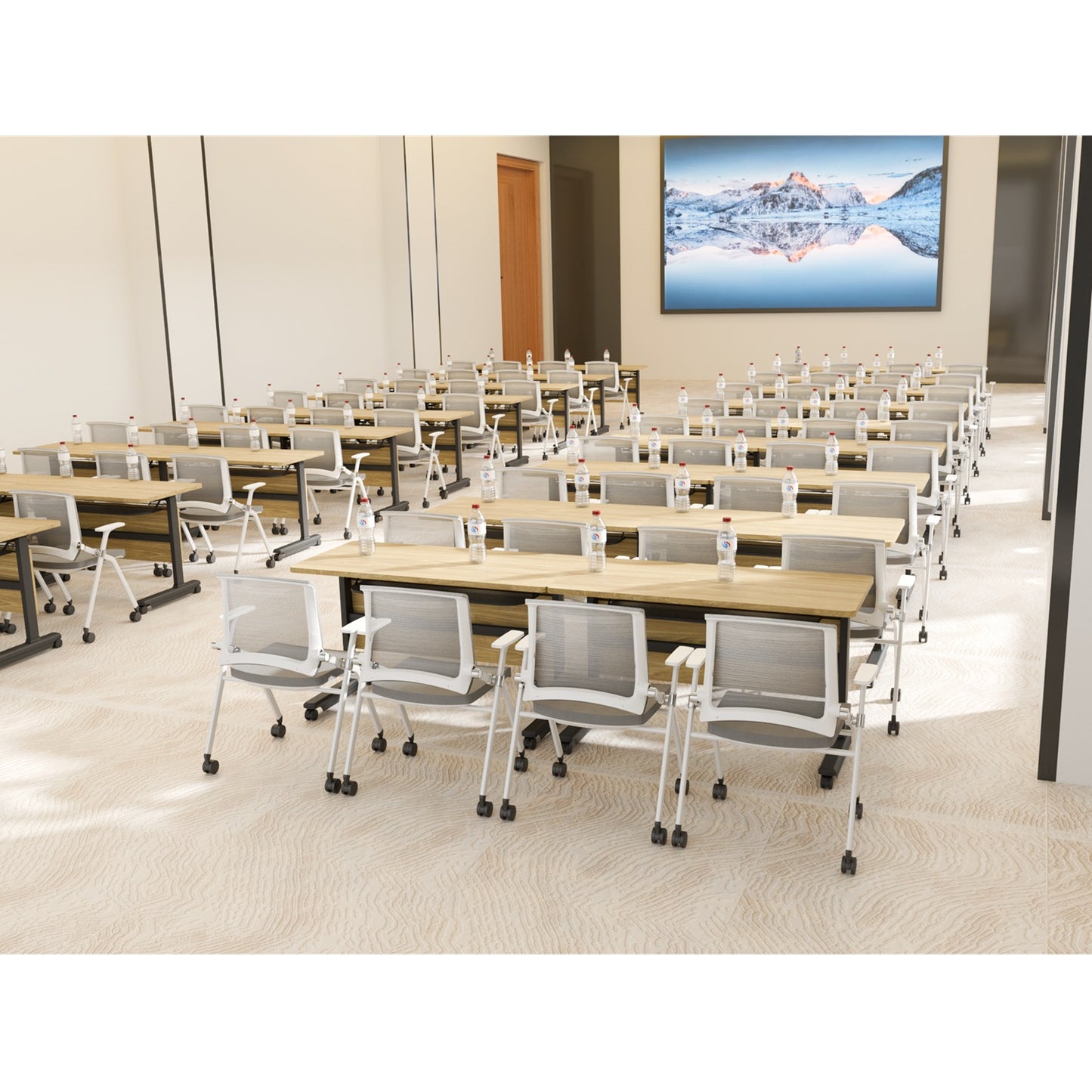 KFT-042 Flip Top Rectangular Table with 360° wheels 可折式長方桌帶萬向輪 H750mm