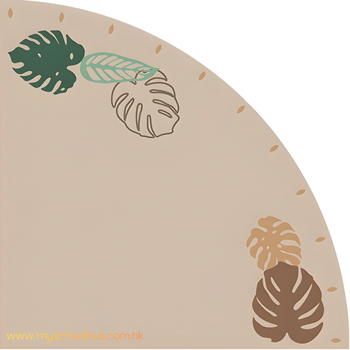 Kindergarten Carpet Nature Brown Quarter Circle