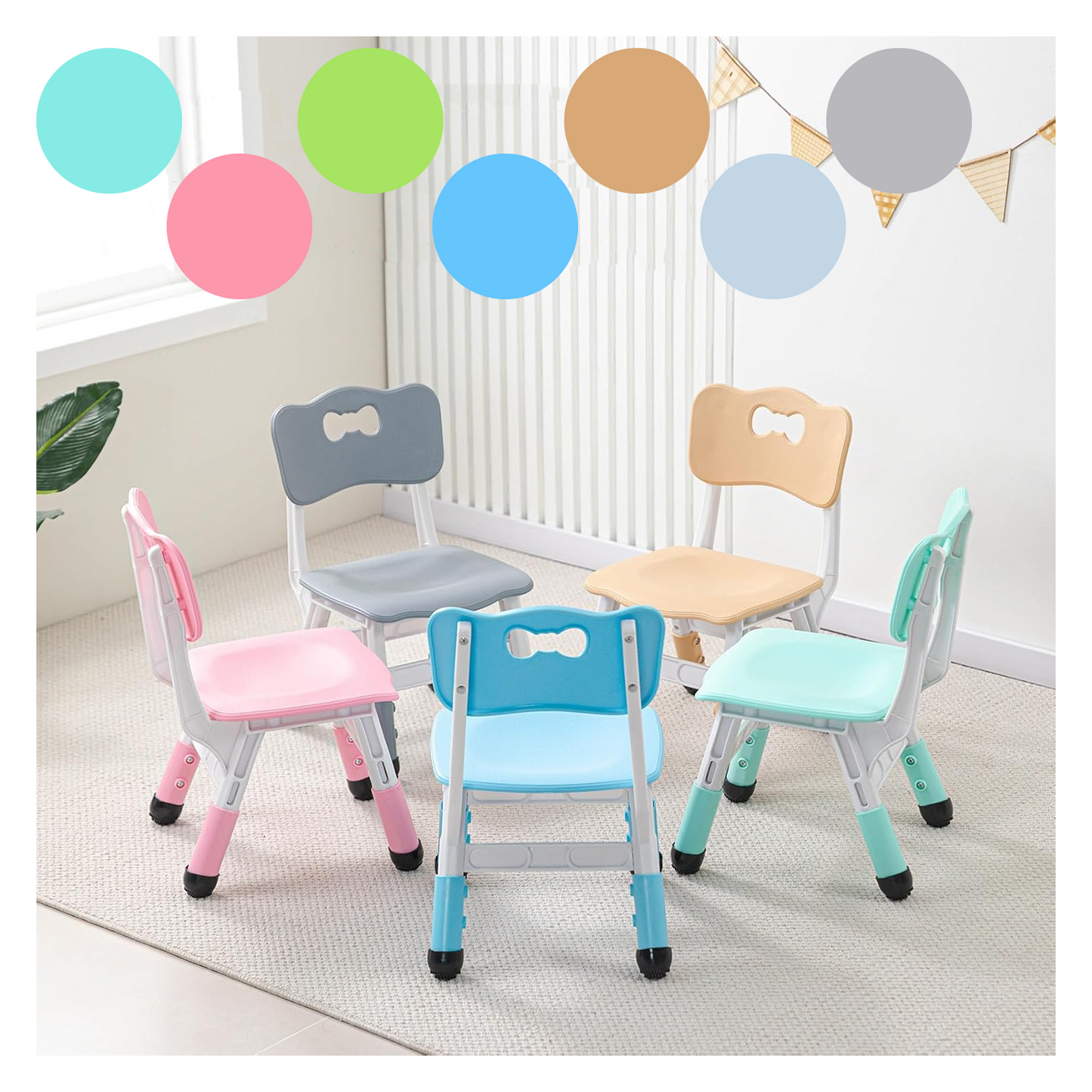 KLY Height Adjustable Kid Chair Set of 2張套裝 可調高兒童椅