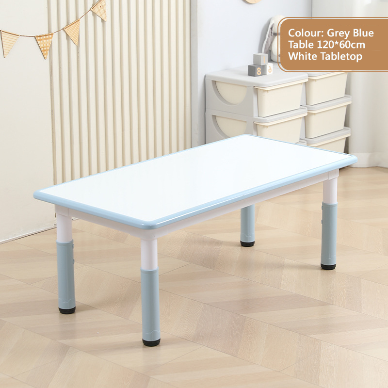 KLY 120W*60L Height Adjustable Rectangular Table - White Tabletop 可調高長方形兒童桌 - 白色桌面