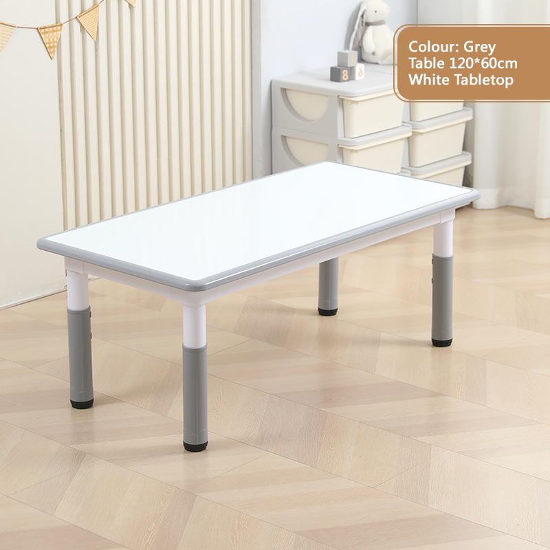 KLY 120W*60L Height Adjustable Rectangular Table - White Tabletop 可調高長方形兒童桌 - 白色桌面