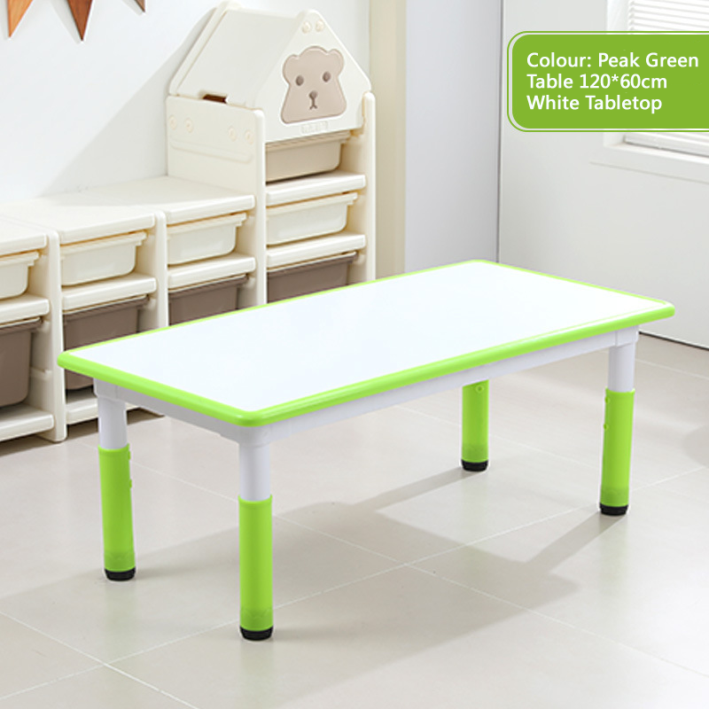 KLY 120W*60L Height Adjustable Rectangular Table - White Tabletop 可調高長方形兒童桌 - 白色桌面