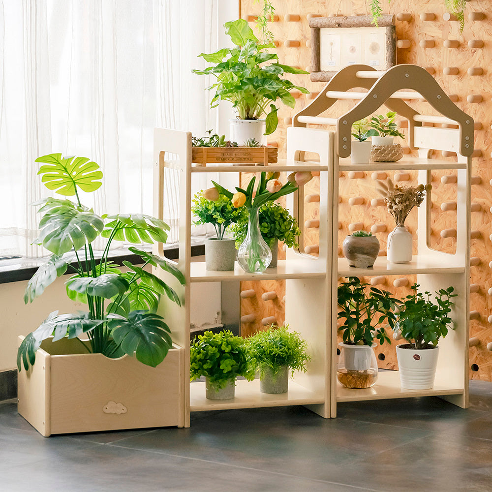 Wooden Plant Stand Set Set of 3