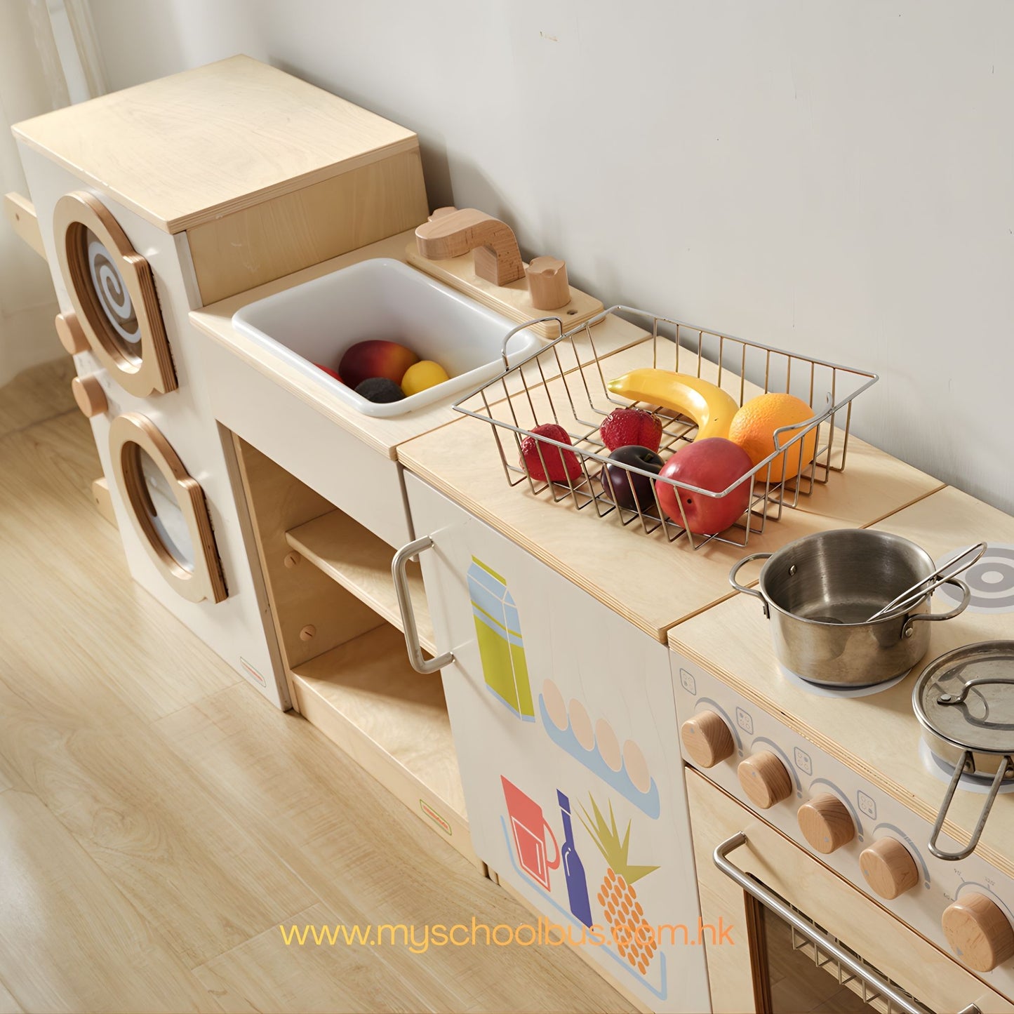 Masterkidz Kitchen & Laundry Corner White 廚房與洗滌角落組合 簡潔白色