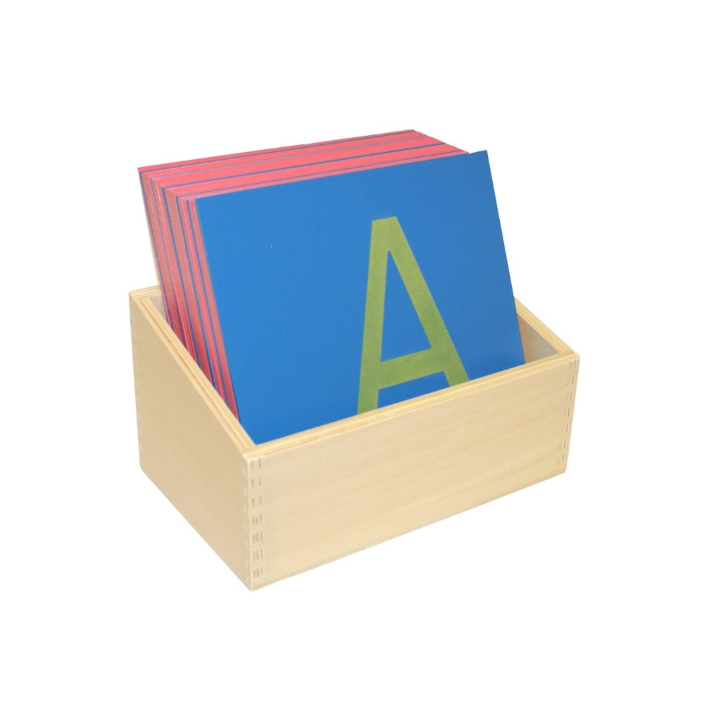 Kindermatic Montessori Capital Case Sandpaper Letters - Print with Box 蒙特梭利 英文字母沙板 大寫正體 含木盒