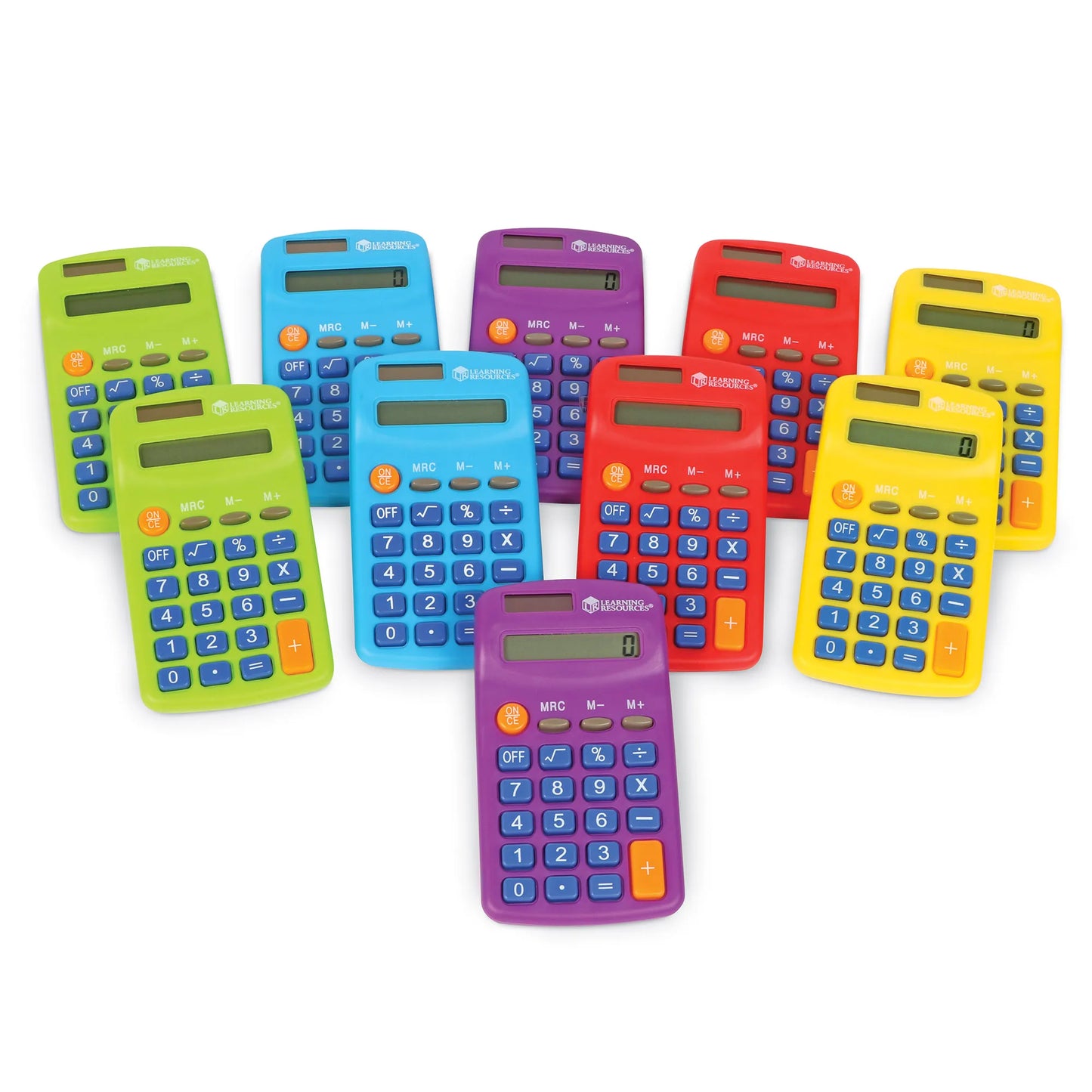 Learning Resources Rainbow Calculators Set of 10
