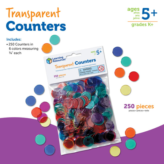 Learning Resources Transparent Counters Set of 250