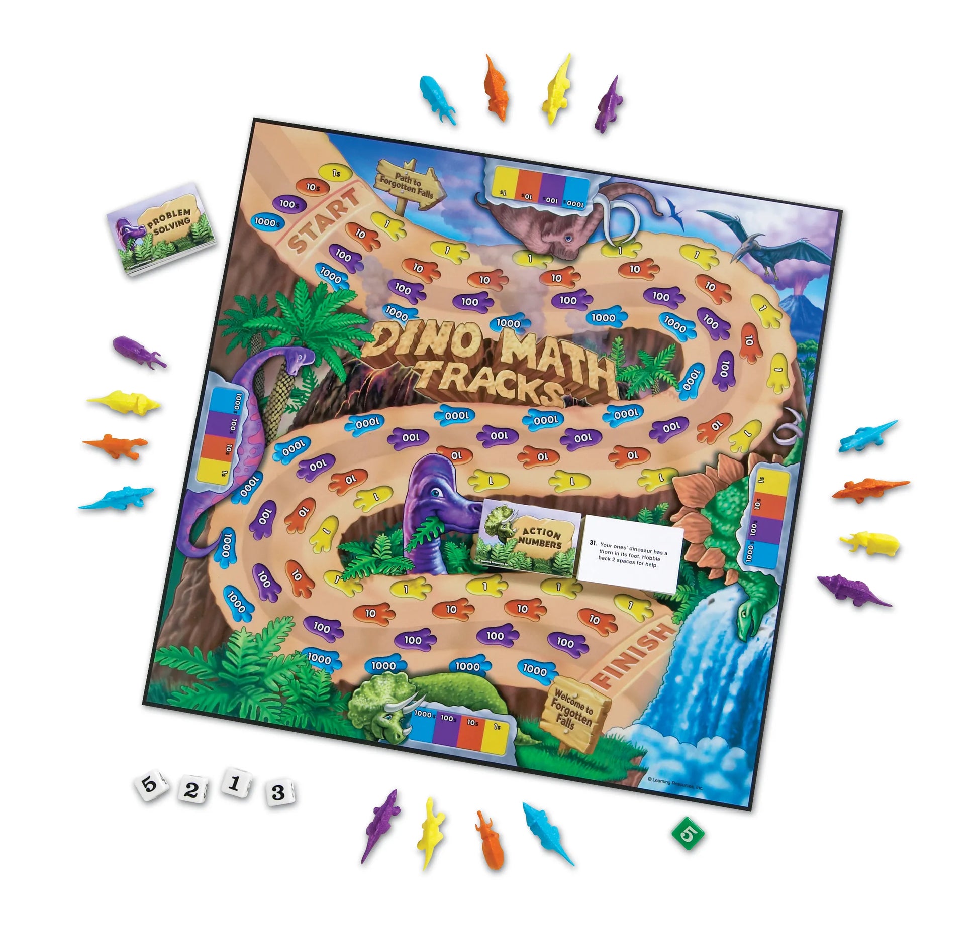 Learning Resources Dino Math Tracks Place Value Game – MY SCHOOL BUS