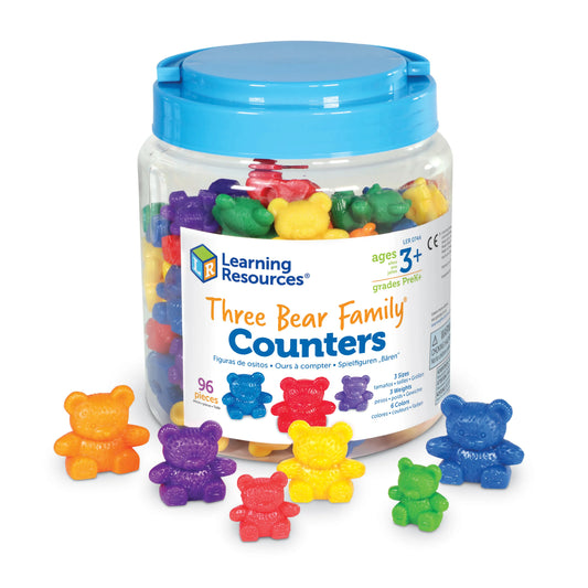 Learning Resources Three Bear Family Counters - 96 Pieces