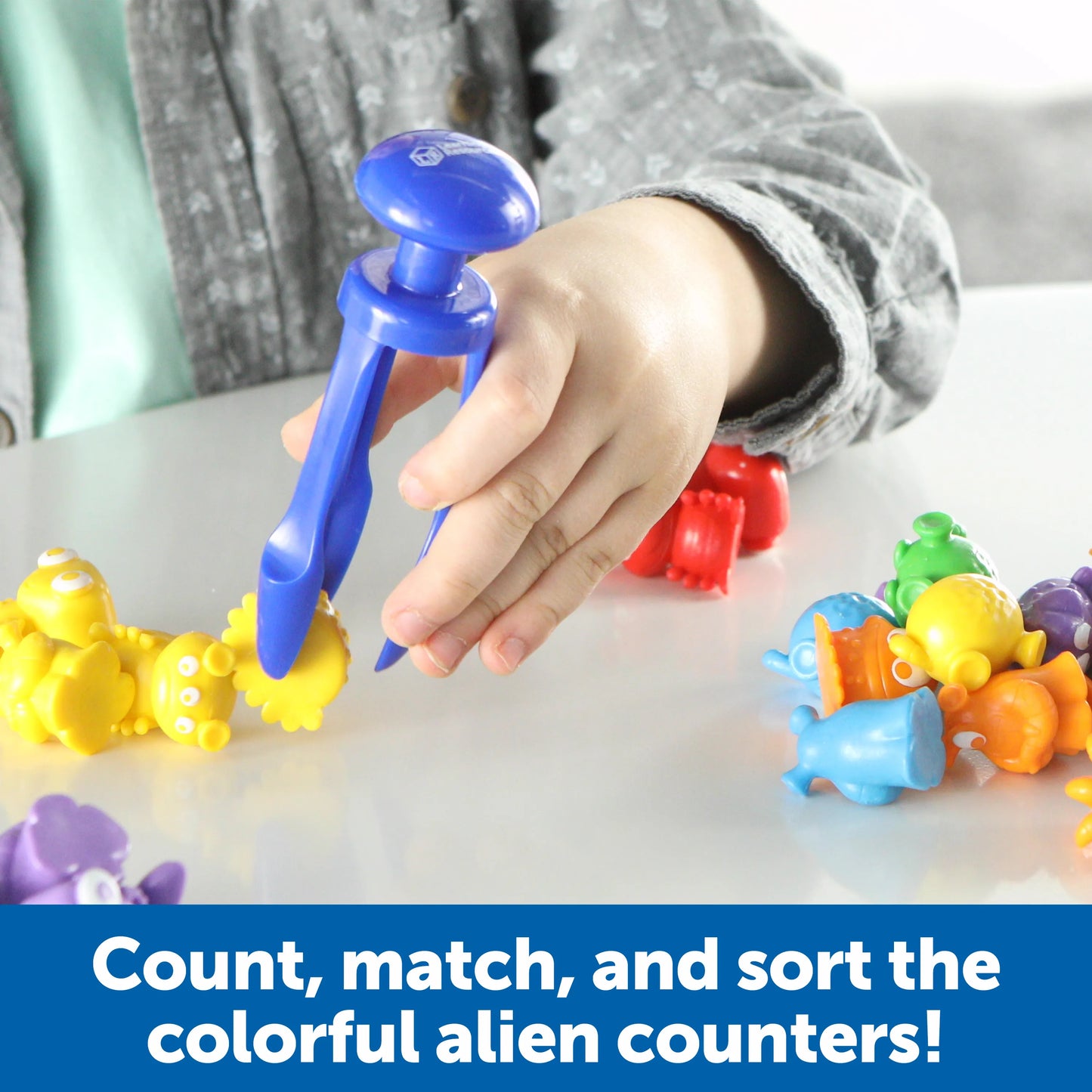 Learning Resources Grab & Sort Fine Motor Alien Counters