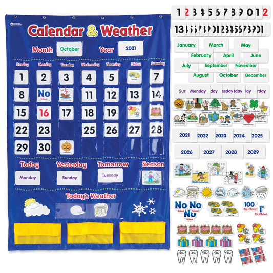 Learning Resources Calendar And Weather Pocket Chart