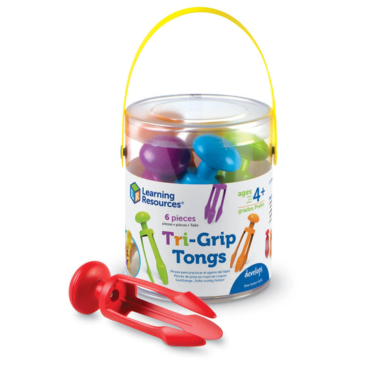 Learning Resources Tri-Grip Tongs Set of 6