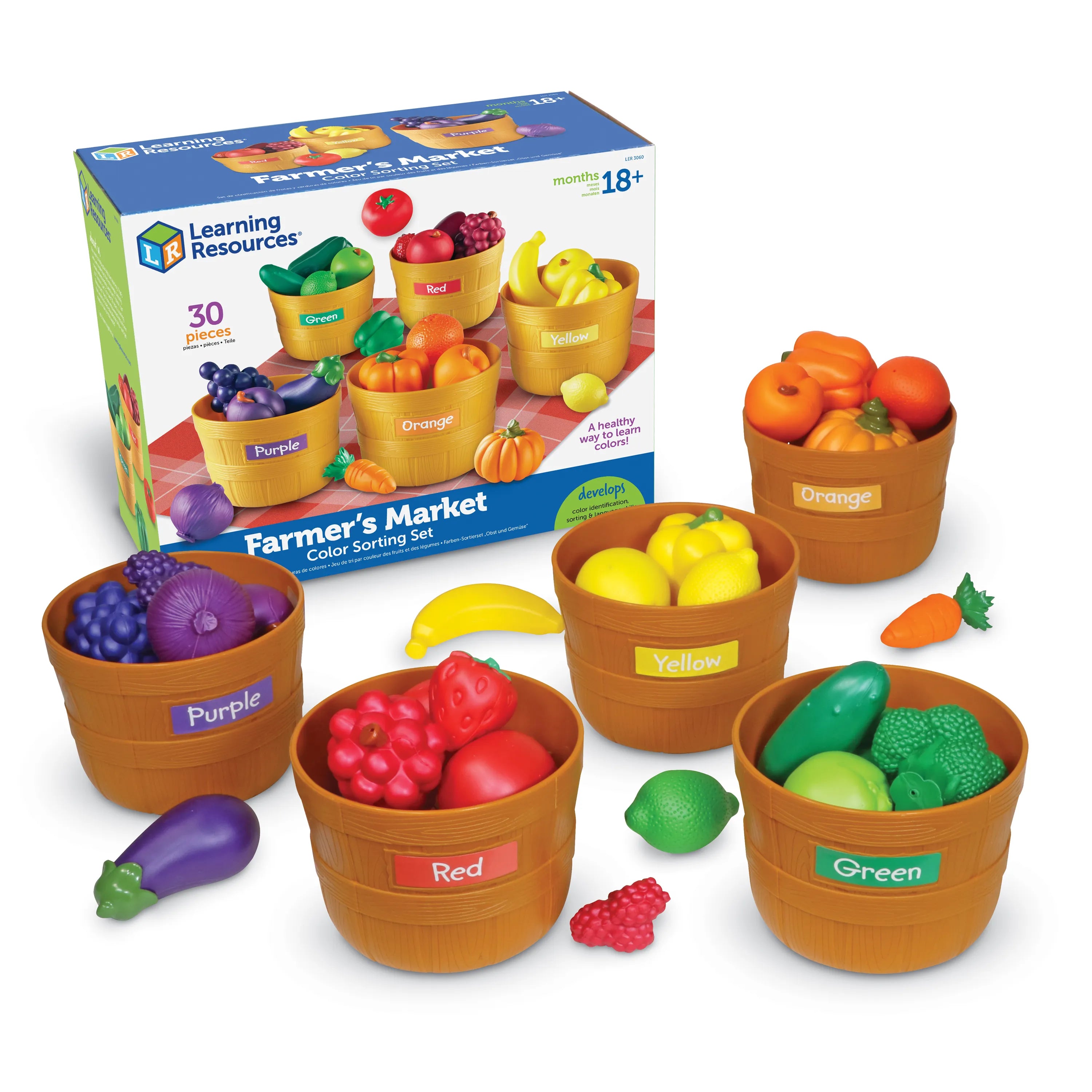 Learning Resources Farmer's Market Color Sorting Set 農夫蔬果分類教具 – MY ...