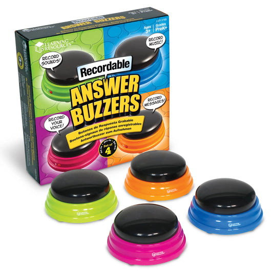 Learning Resources Recordable Answer Buzzers Set of 4
