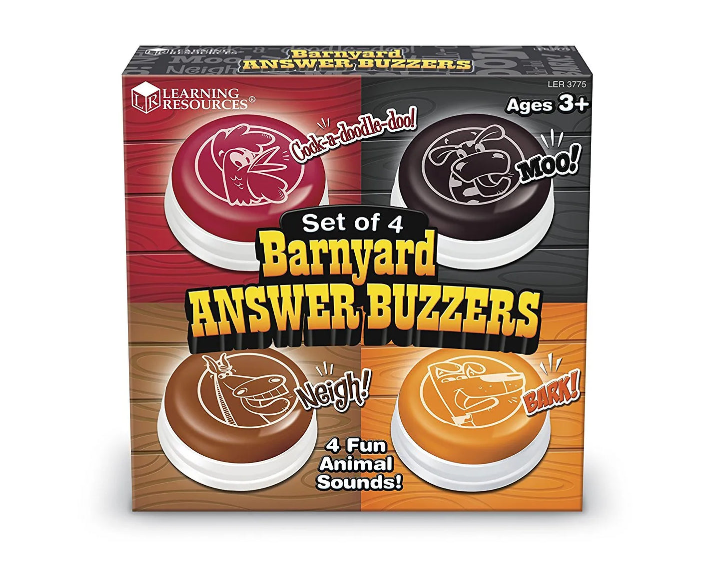 Learning Resources Barnyard Answer Buzzers Set of 4