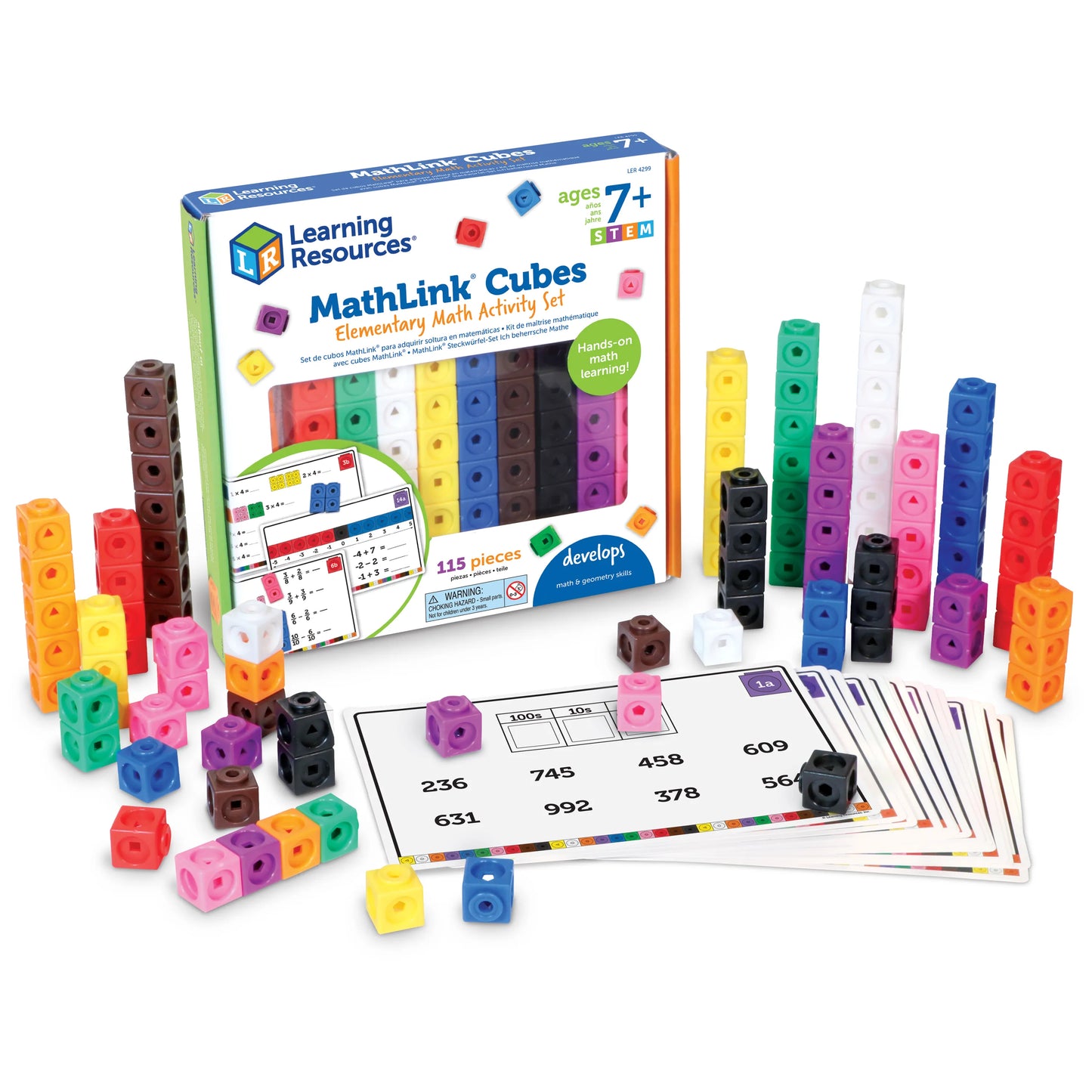 Learning Resources MathLink Cubes Elementary Math Activity Set