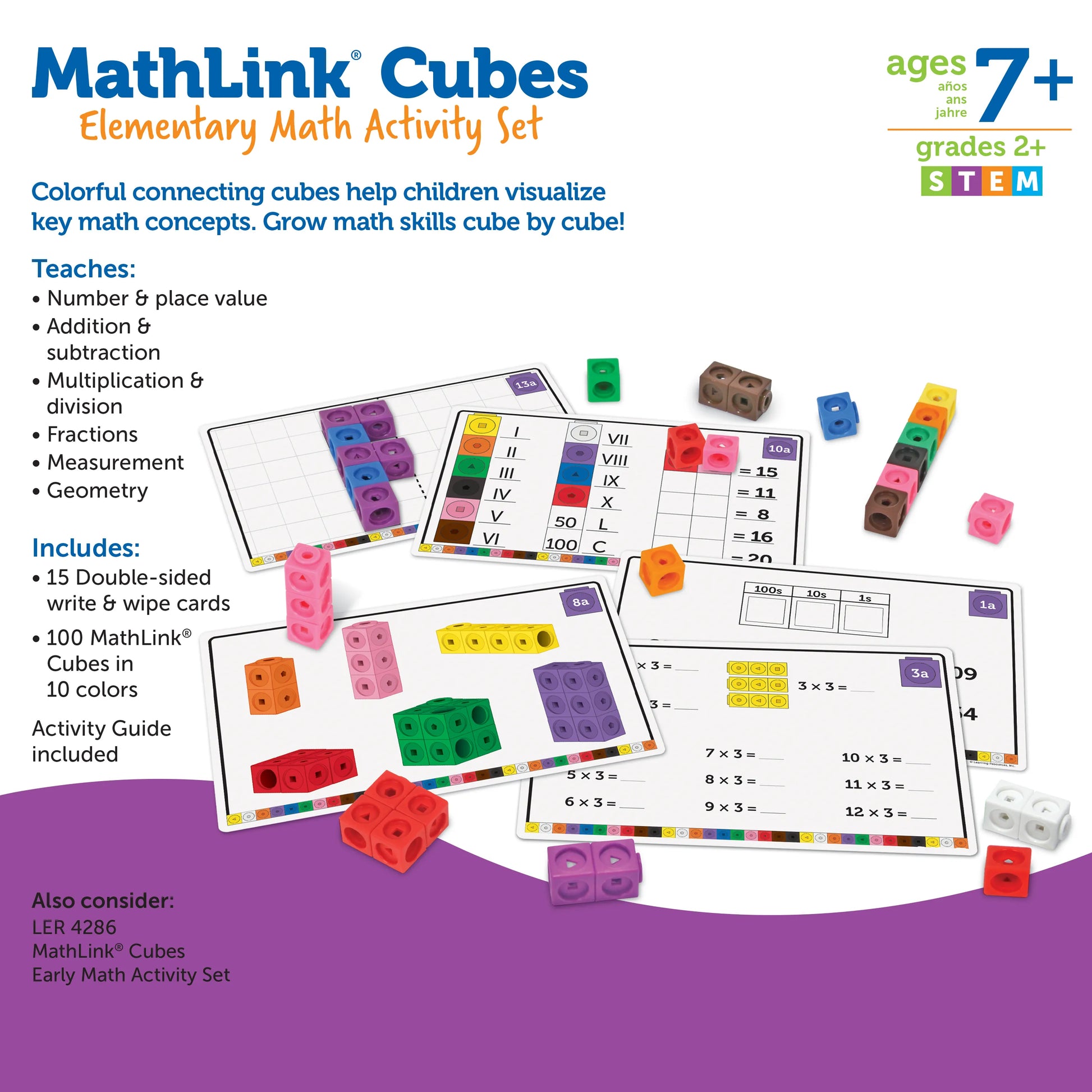 Learning Resources MathLink Cubes Elementary Math Activity Set – MY ...