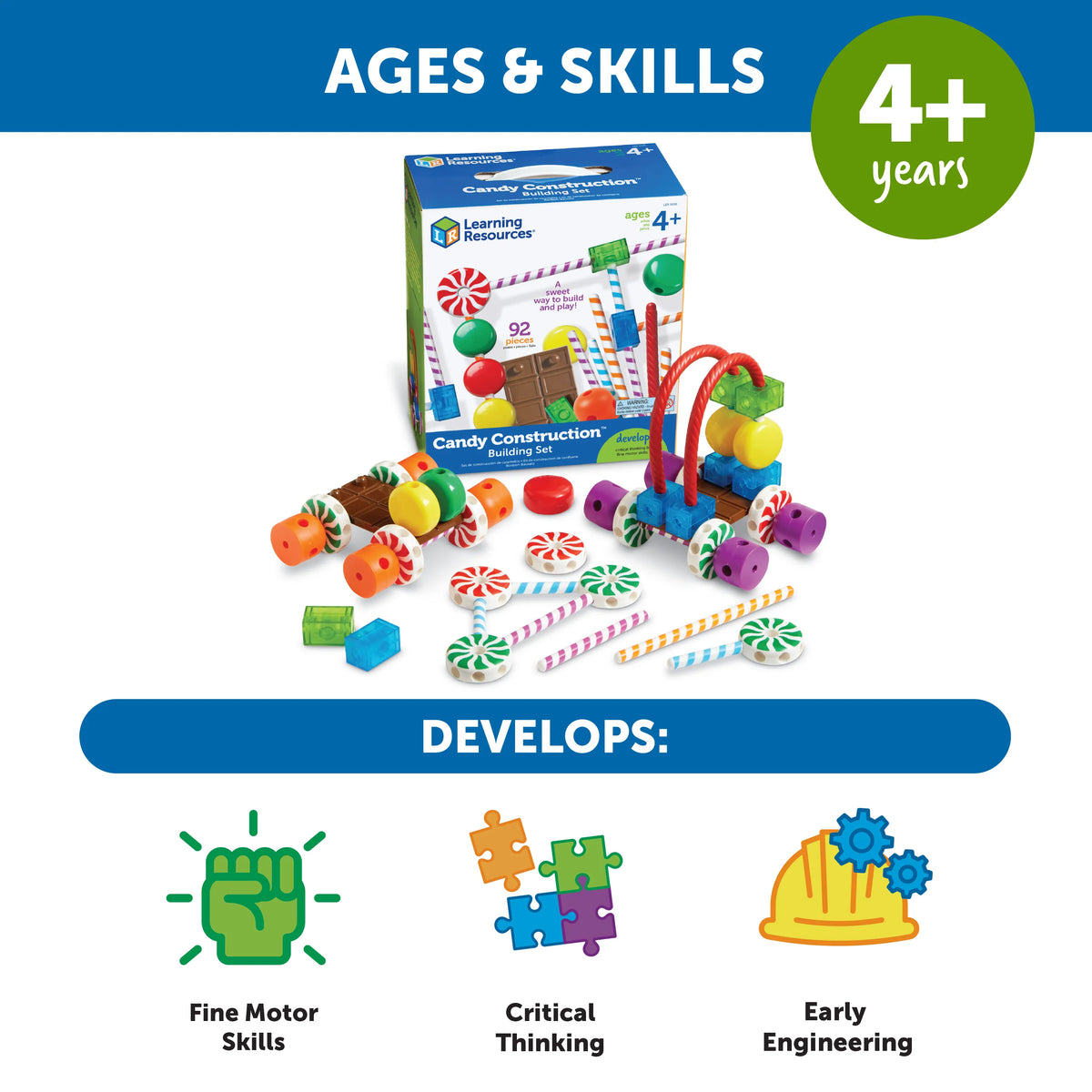 Learning Resources Building Kit Learning Resources Candy Contruction Building Set – MY SCHOOL BUS