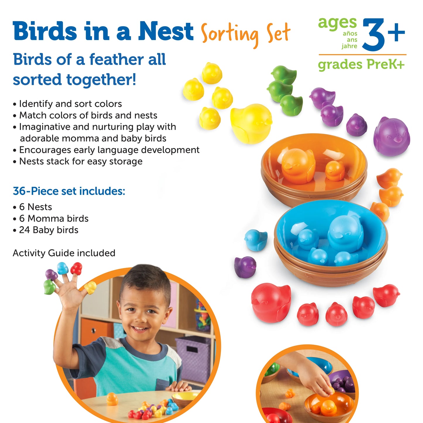 Learning Resources Birds in a Nest Sorting Set