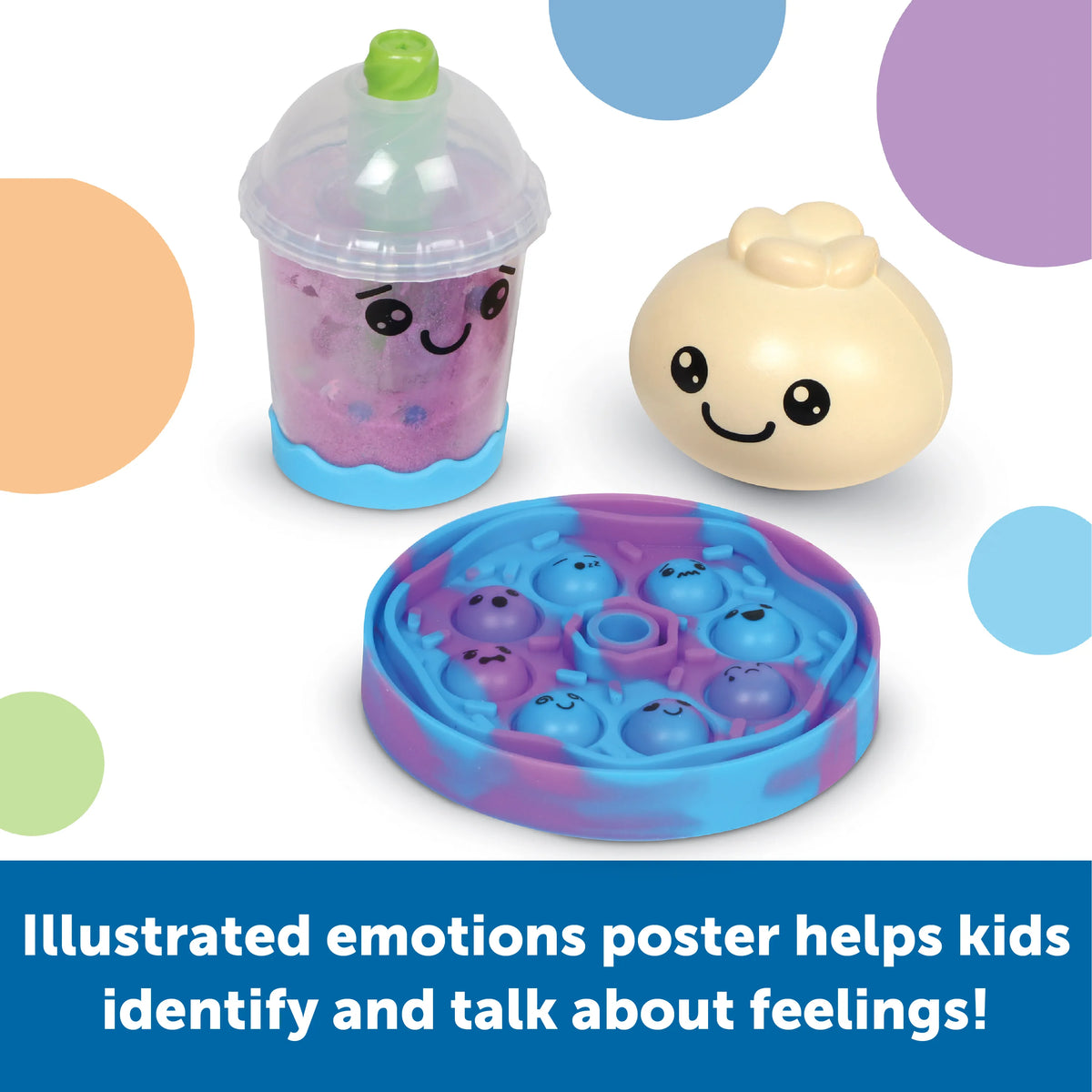 Fidget Tea Learning Resources Bubble Tea Break! Sensory Fidget Activity Set Emoti ...