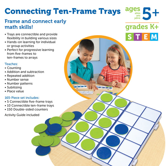 Learning Resources Connecting Ten-Frame Trays
