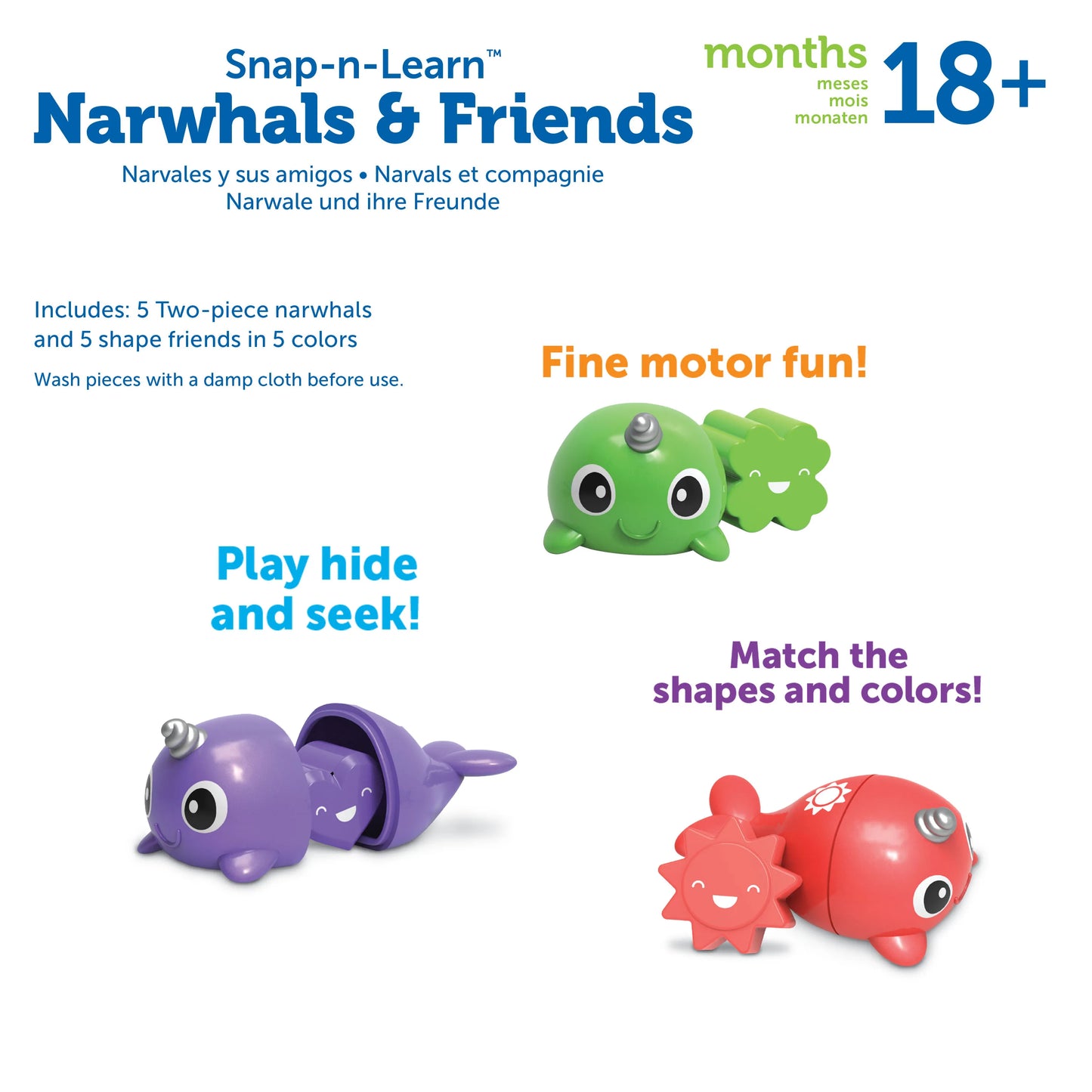 Learning Resources  Snap-n-Learn Narwhals and Friends