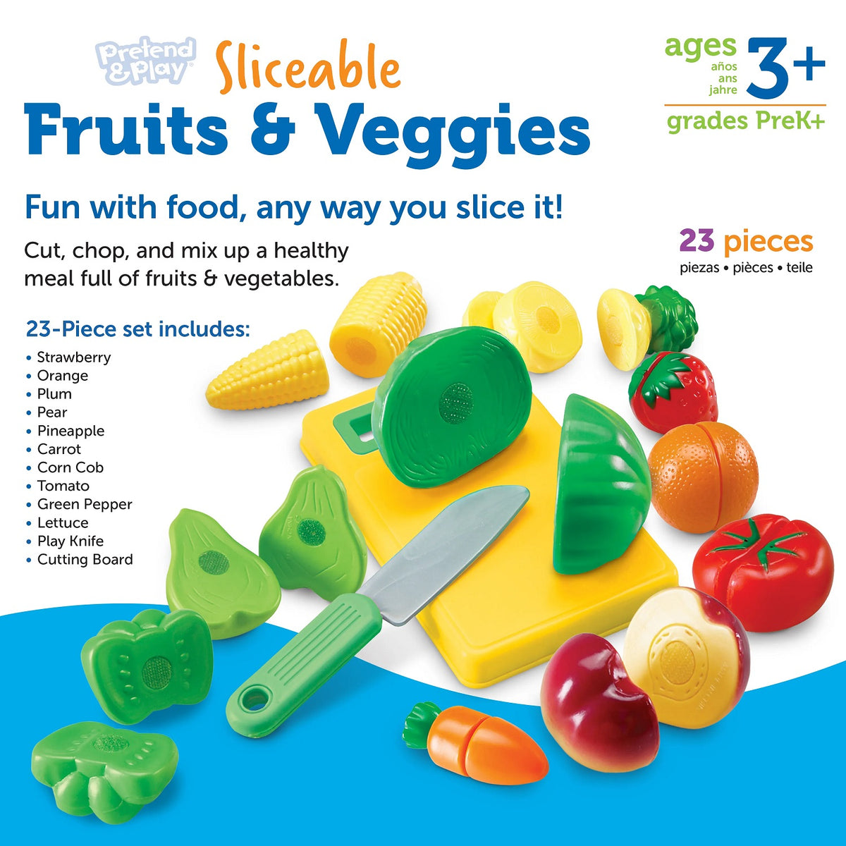 Fruit Learning Rescuorses Learning Resources Pretend & Play Sliceable Fruits & Veggies – MY ...