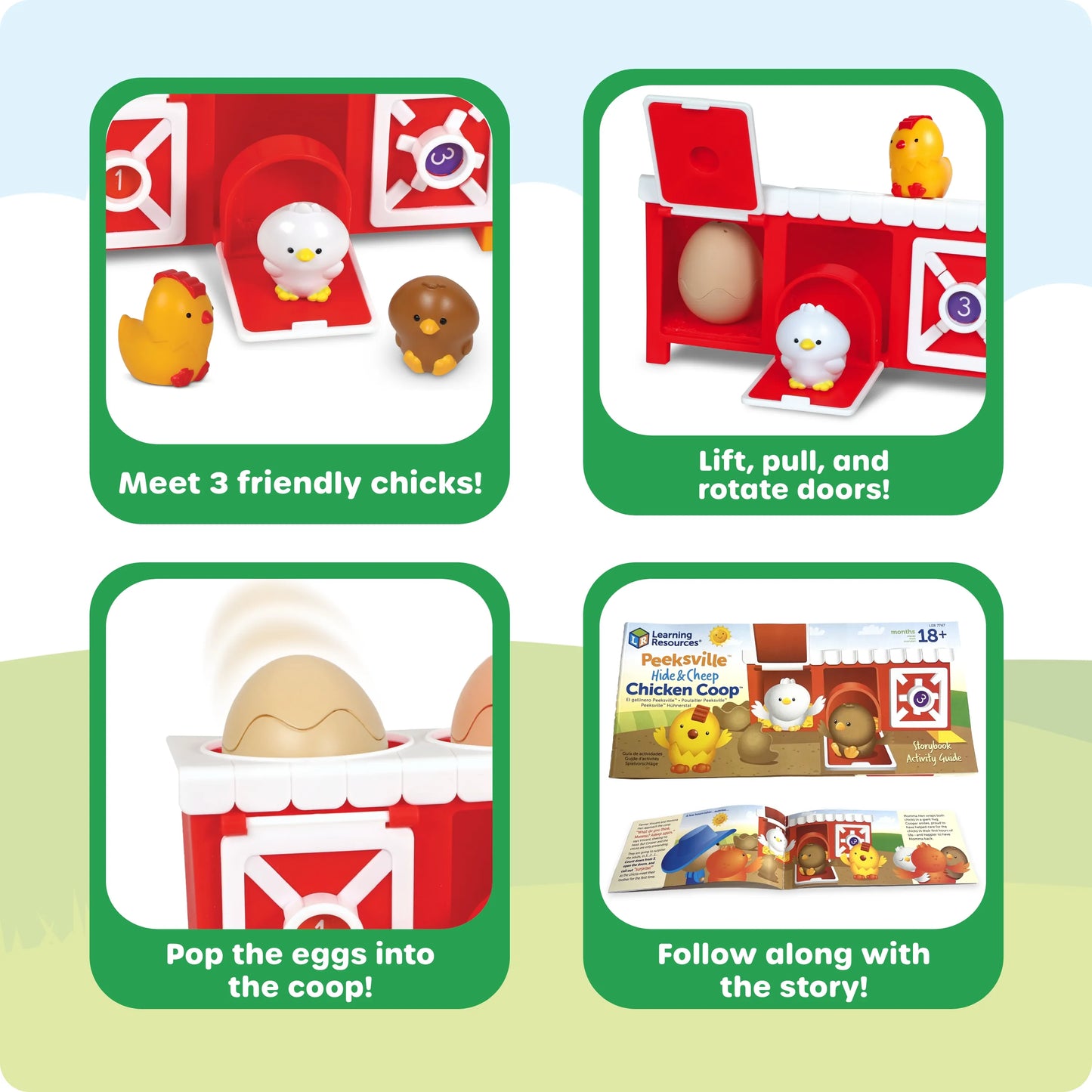 Learning Resources Peeksville Hide & Cheep Chicken Coop